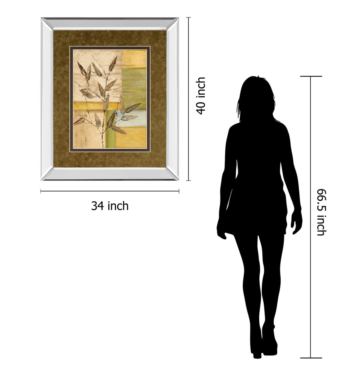 Mirrored Frame Urban Garden I By Norm Olson 34X40 Mirror Frame Print