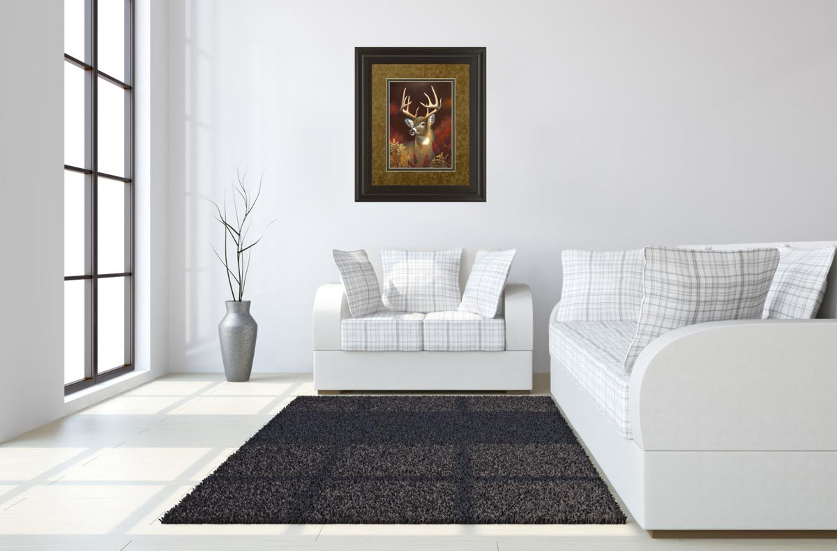 Deer Portrait By Leo Stans 34X40 Framed Print