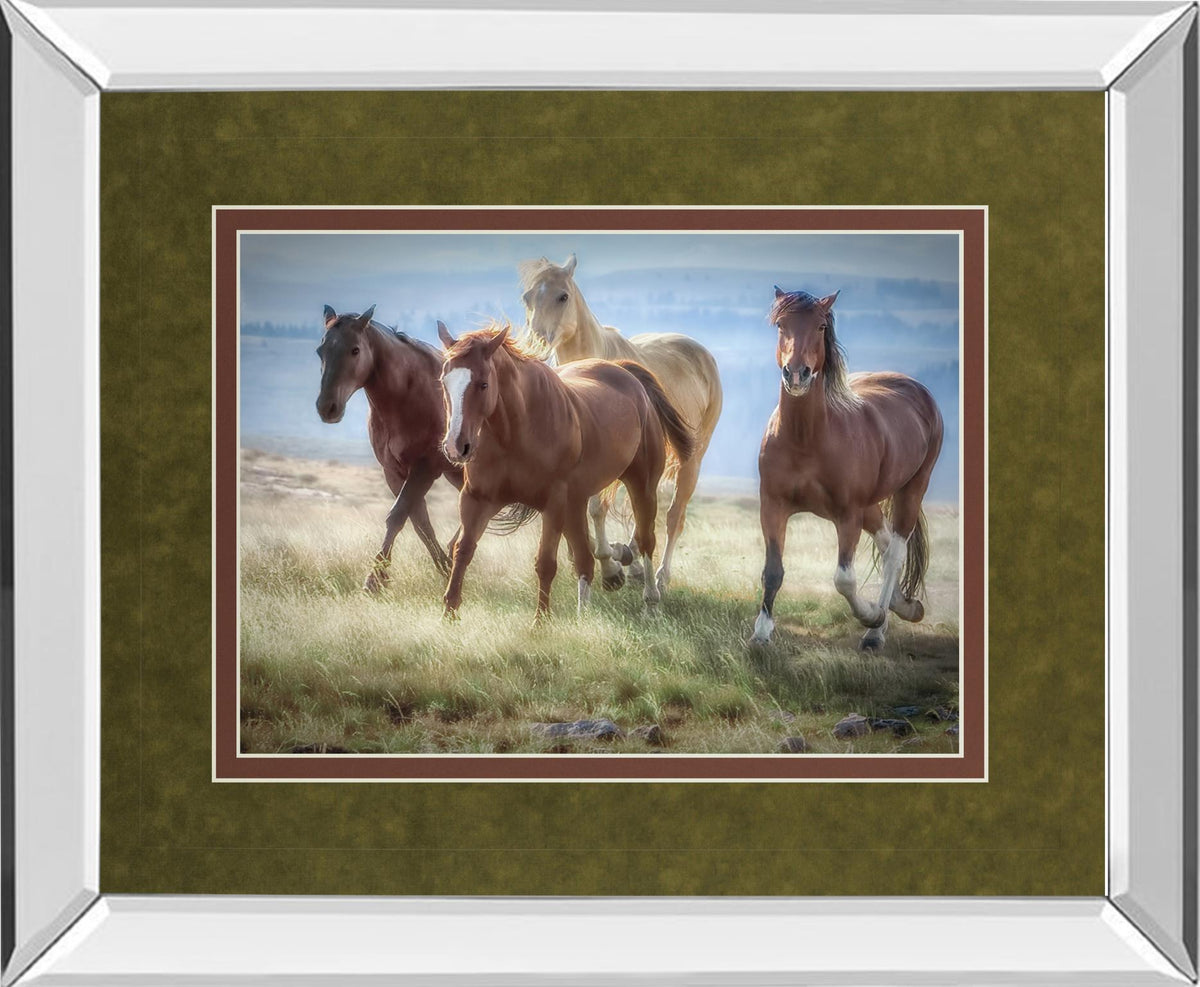 Mirrored Frame Morning Stroll By Wendy Caro 34X40 Mirror Frame Print