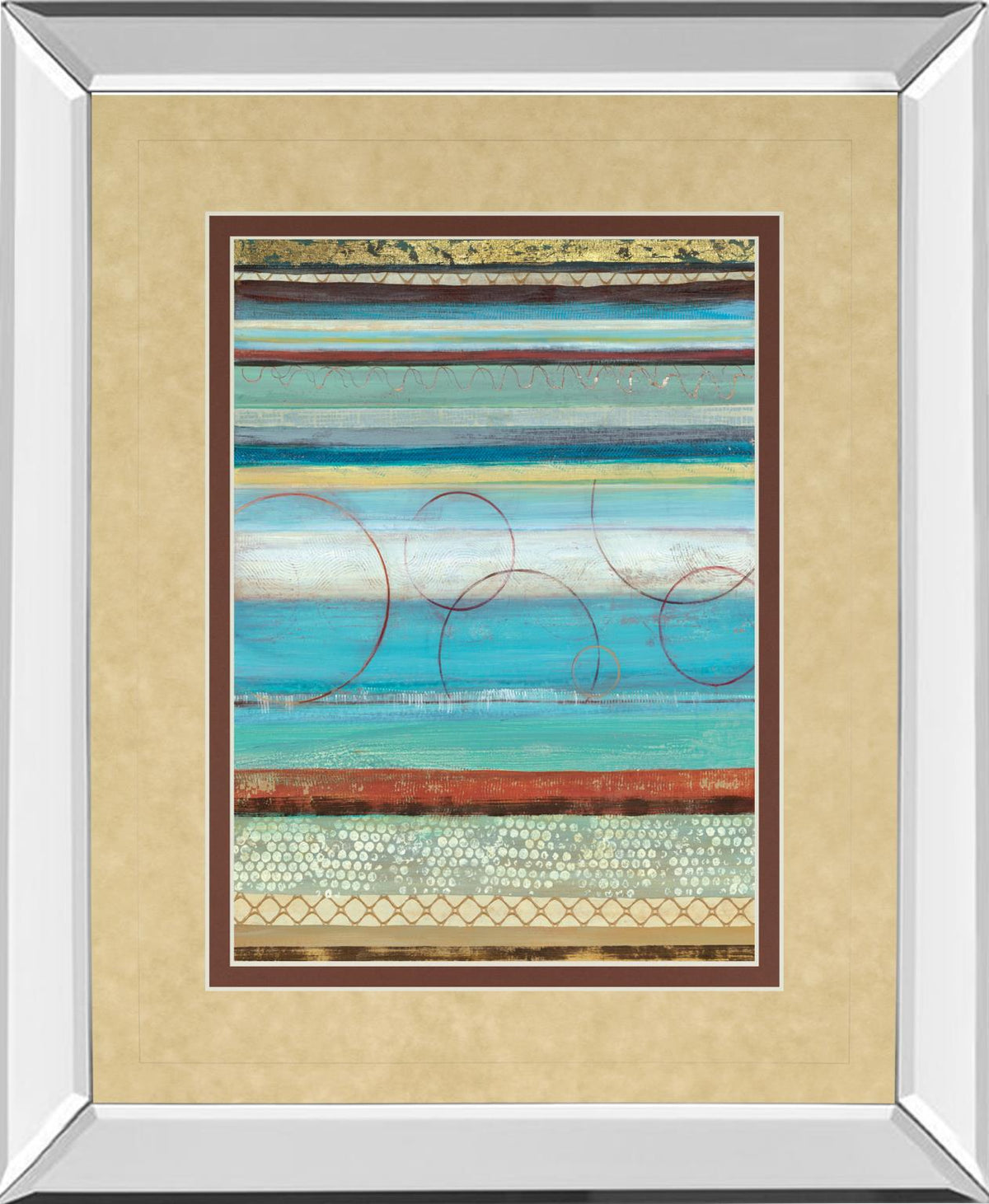 Mirrored Frame Strata I By Tava Studios 34X40 Mirror Frame Print