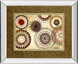 Mirrored Frame Â Egyptian Textile By Â Michael Marcon 34X40 Mirror Frame Print