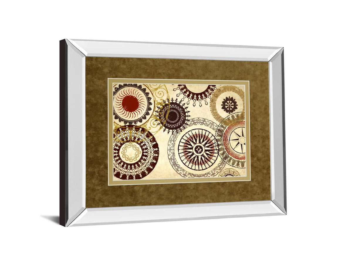 Mirrored Frame Â Egyptian Textile By Â Michael Marcon 34X40 Mirror Frame Print