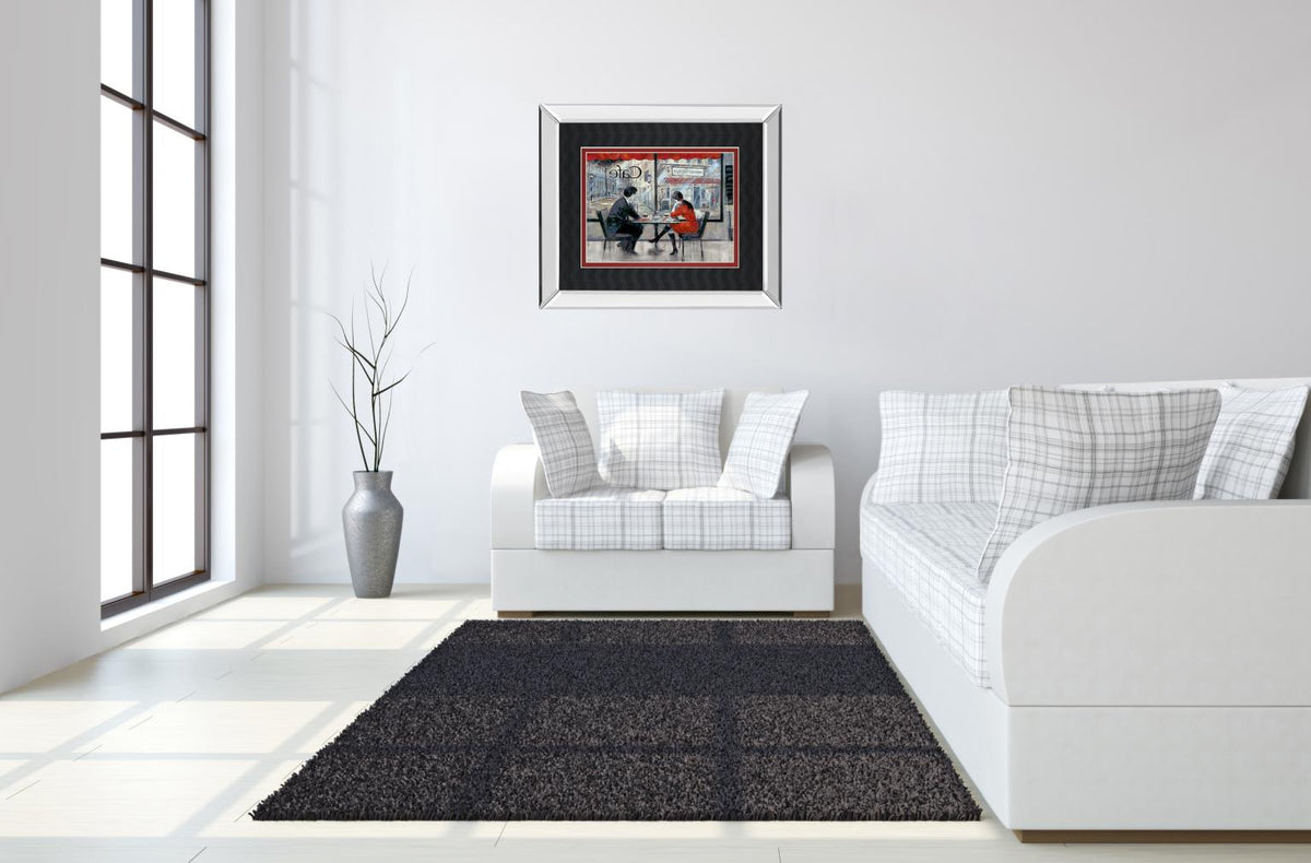 Mirrored Frame Player'S Theatre By Ruanne Manning 34X40 Mirror Frame Print