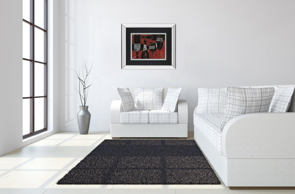 Mirrored Frame Wine Selection Iii By Daphane Brissonet 34X40 Mirror Frame Print