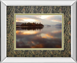 Mirrored Frame Golden Lake By Peter Adams 34X40 Mirror Frame Print