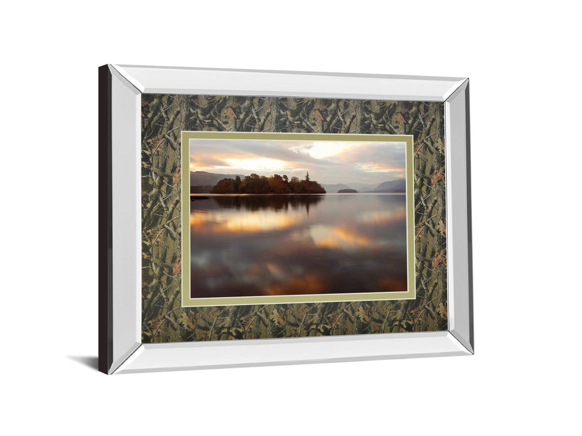 Mirrored Frame Golden Lake By Peter Adams 34X40 Mirror Frame Print