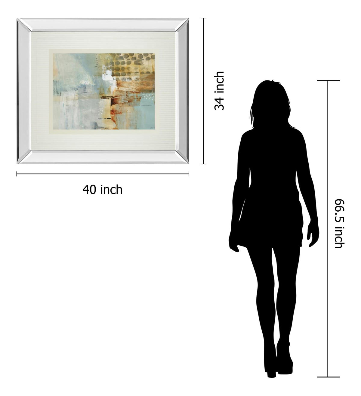 Mirrored Frame A Million Times Apart By Natasha Barnes 34X40 Mirror Frame Print