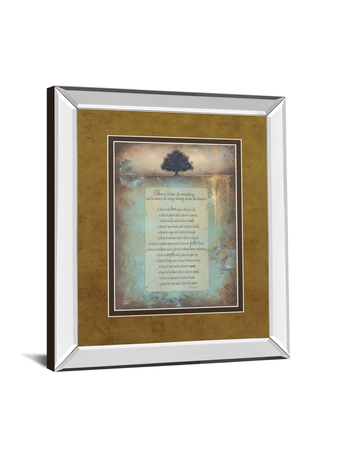 Mirrored Frame Time For Everything By Brit Hallowell 34X40 Mirror Frame Print