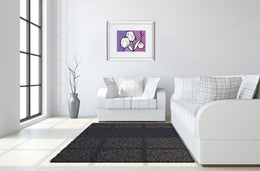 Mirrored Frame Flowers In Unity - Purple By David Bromstad 34X40 Mirror Frame Print