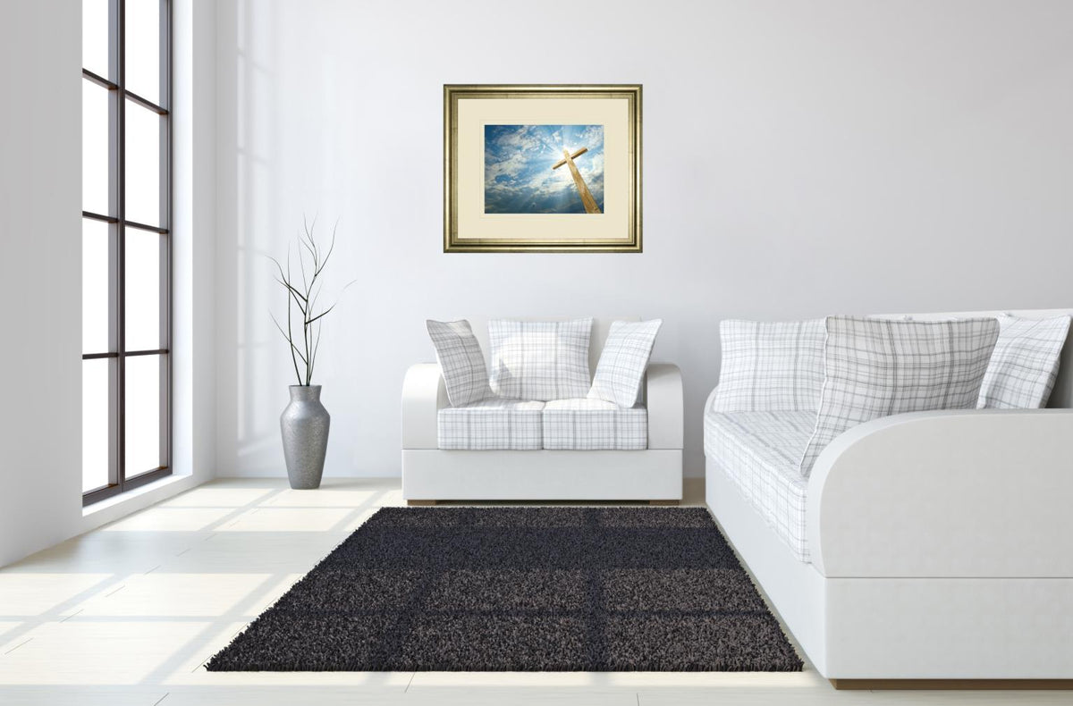 Cross In The Sky By Viadischern 34X40 Framed Print