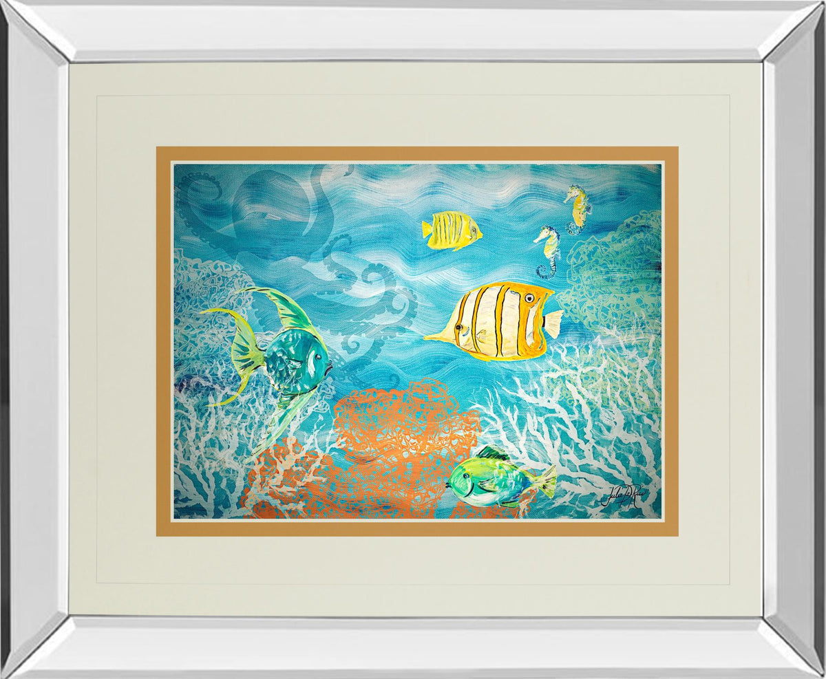Mirrored Frame Under The Sea By Julie Derice 34X40 Mirror Frame Print