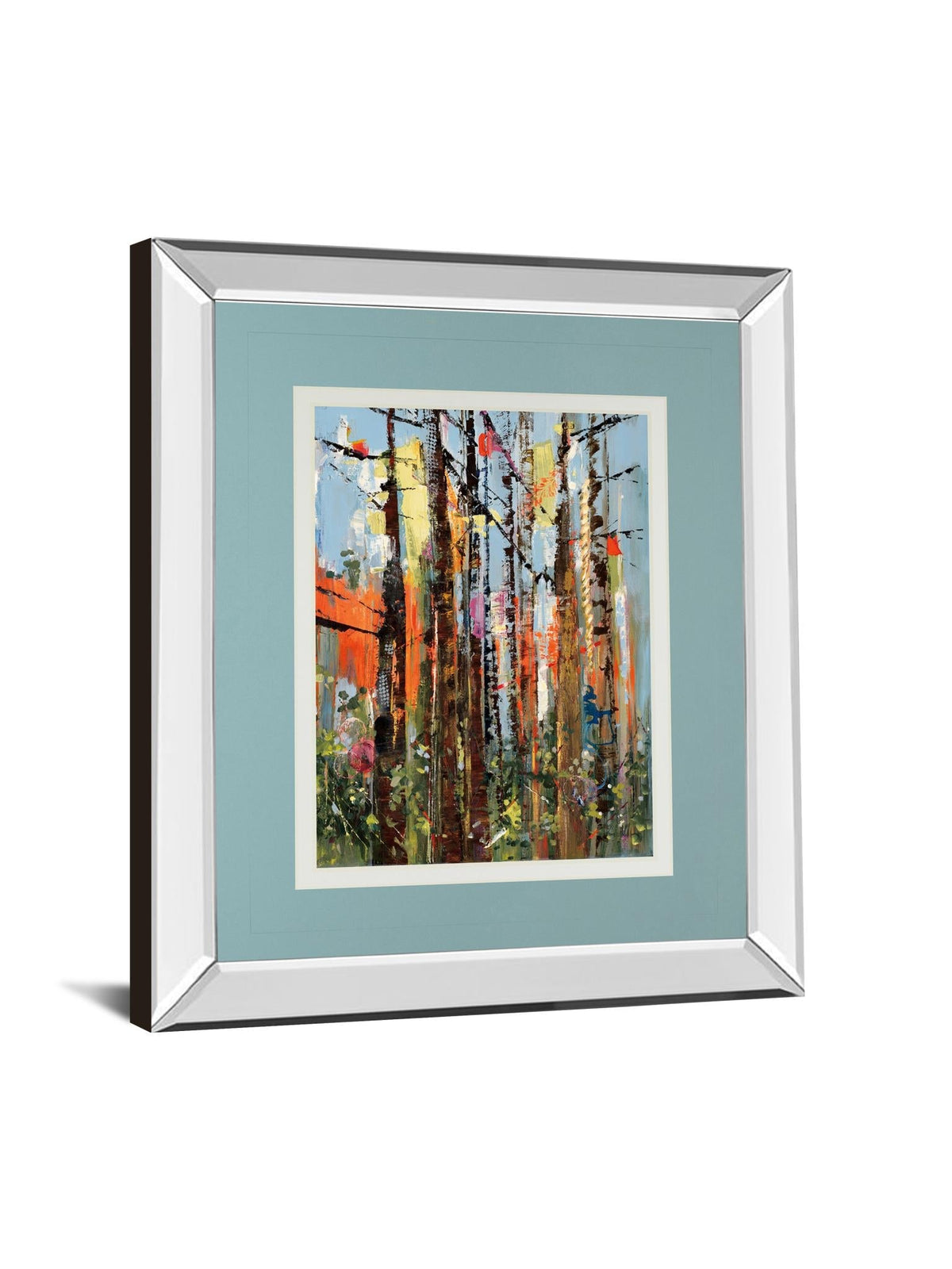 Mirrored Frame Eclectic Forest By Rebecca Meyers 34X40 Mirror Frame Print