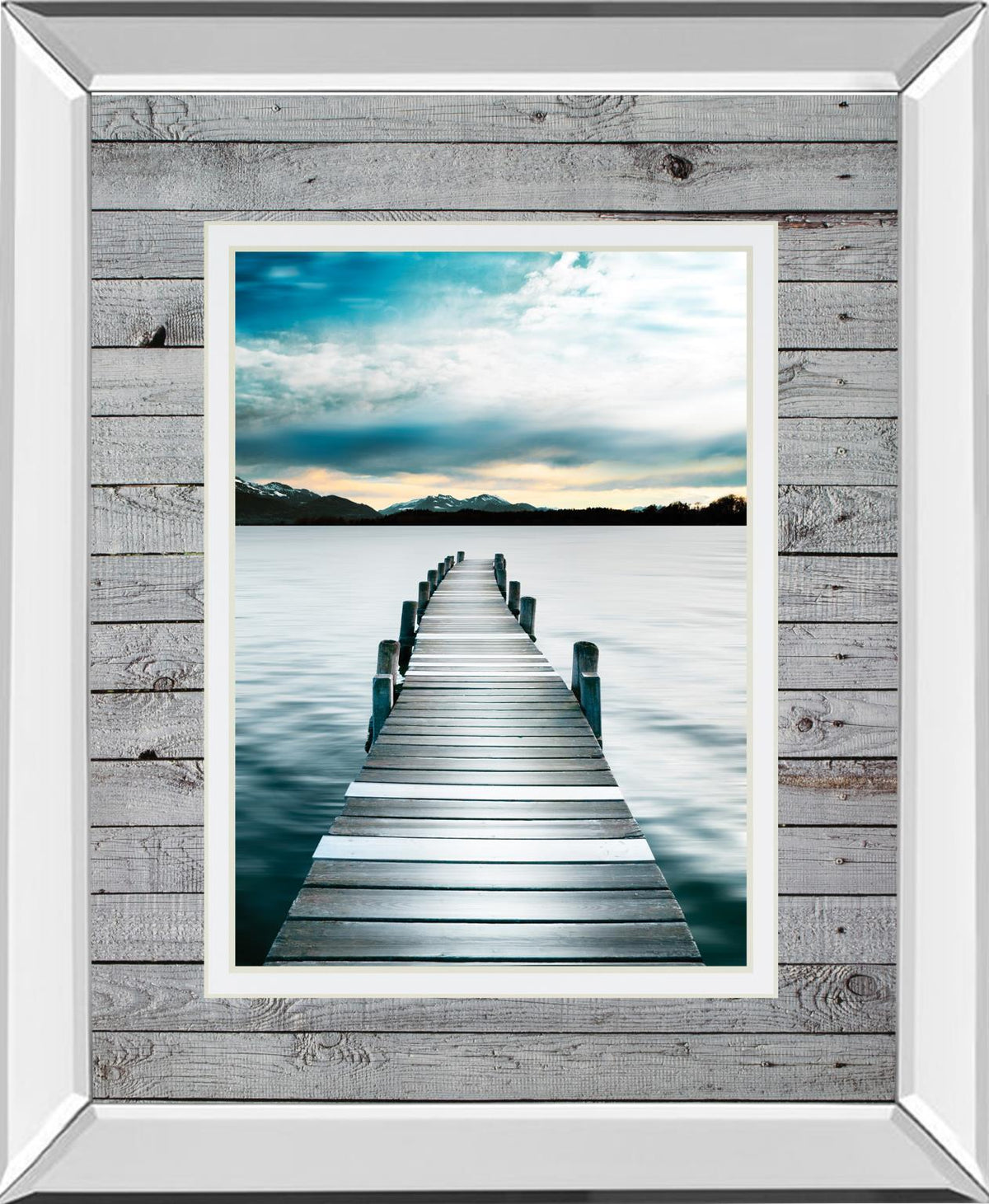 Mirrored Frame Jetty By Interfoto - Danita Delimont 34X40 Mirror Frame Print