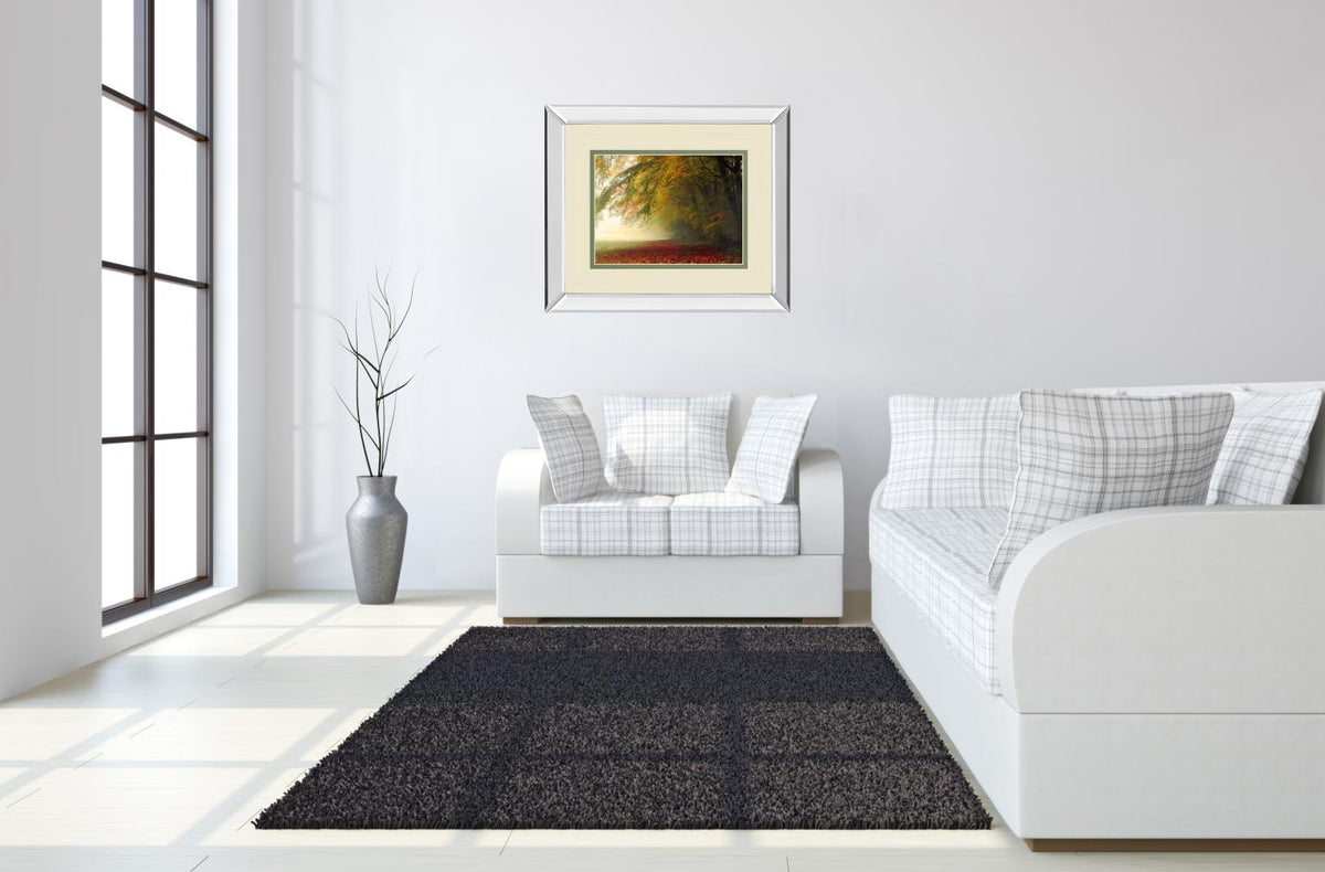 Mirrored Frame Your Beauty Silences Me By Irene Weisz 34X40 Mirror Frame Print