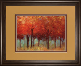 Red Forest By Asia Jensen 34X40 Framed Print