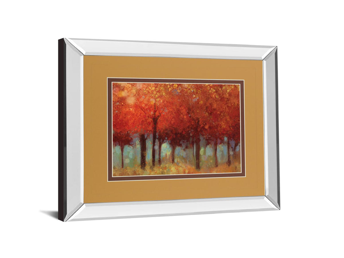 Mirrored Frame Red Forest By Asia Jensen 34X40 Mirror Frame Print