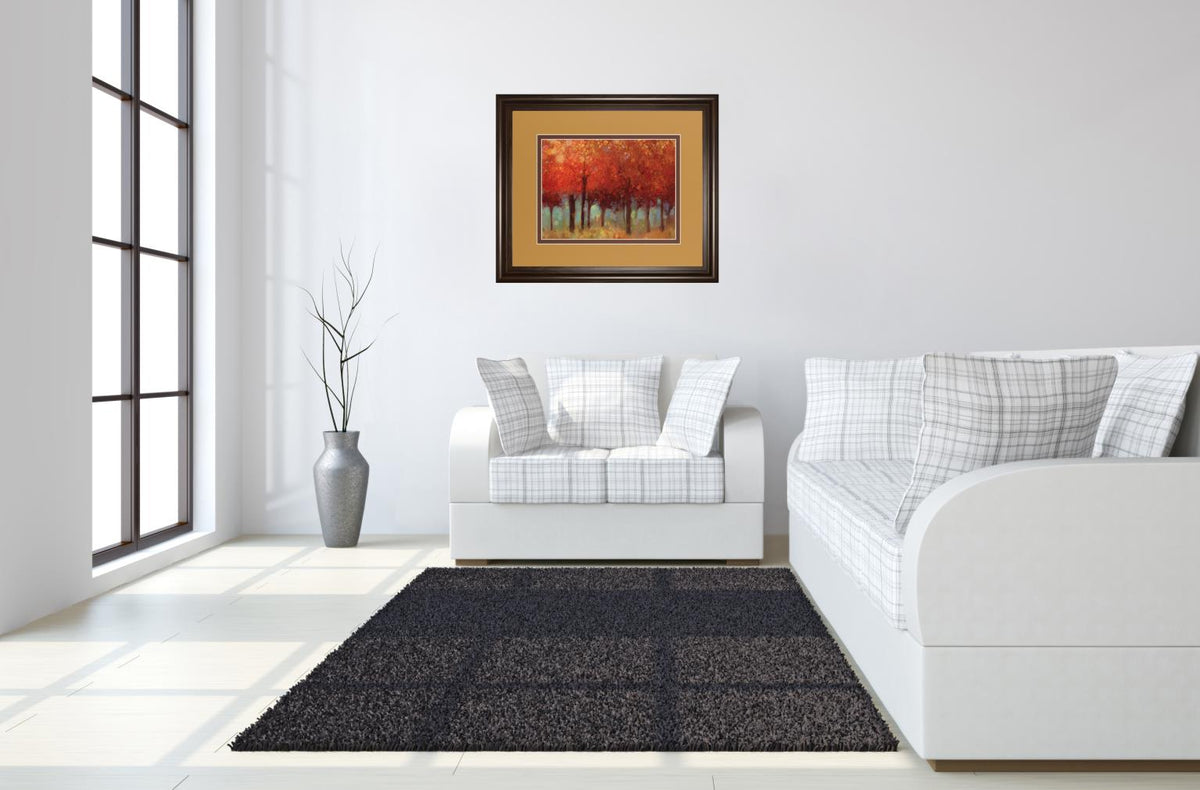 Red Forest By Asia Jensen 34X40 Framed Print