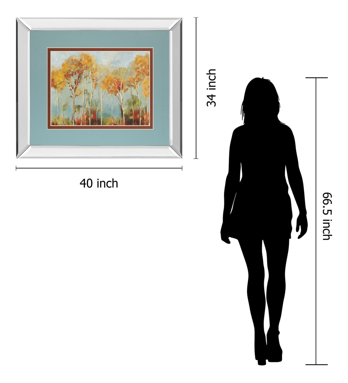 Mirrored Frame Up  Front By Alison Pearce 34X40 Mirror Frame Print