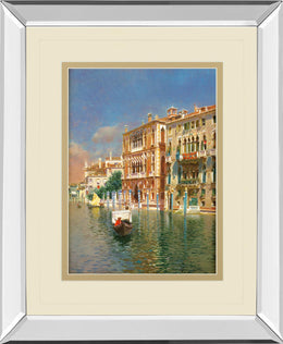 Mirrored Frame The Grand Canal, Venice By Rubens Santora 34X40 Mirror Frame Print