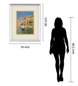 Mirrored Frame The Grand Canal, Venice By Rubens Santora 34X40 Mirror Frame Print