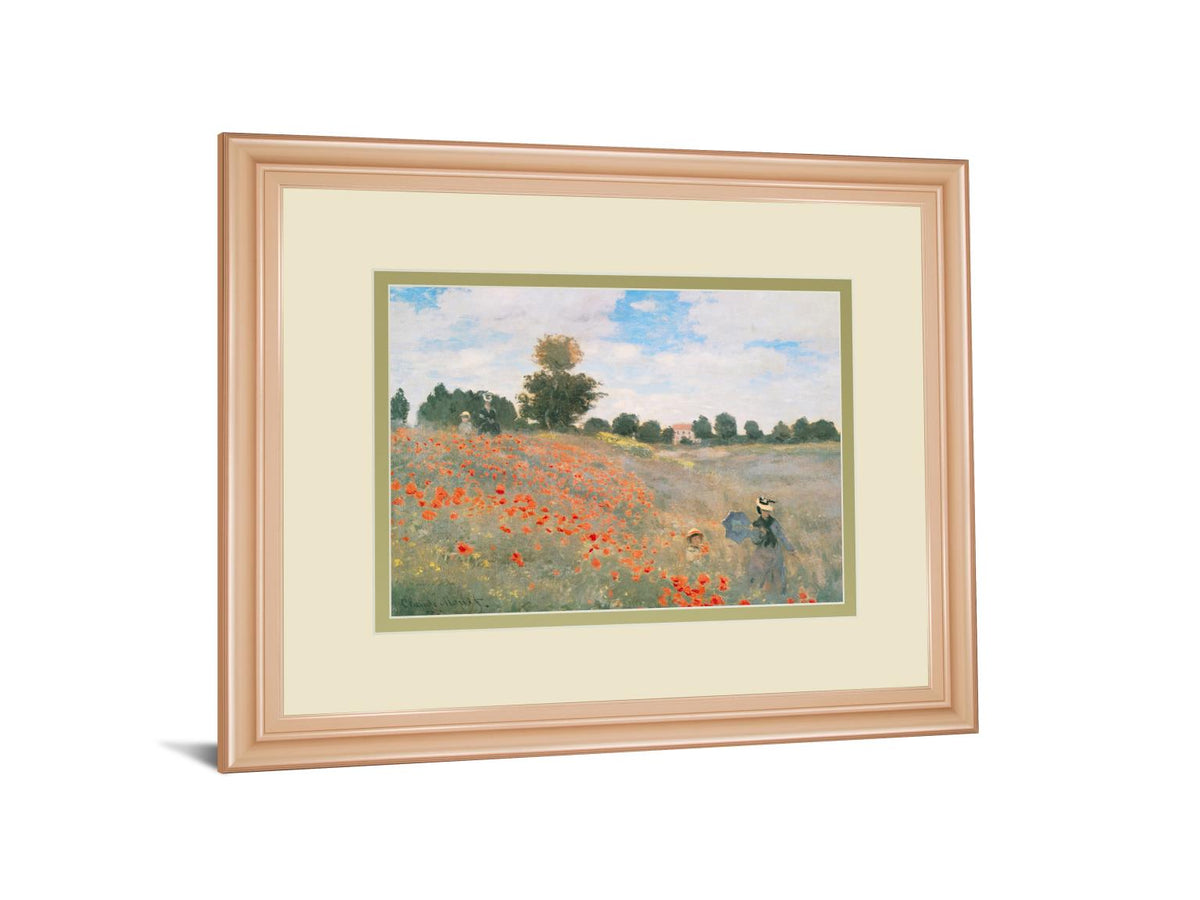 Wild Poppies, Near Argenteuil By Claude Monet 34X40 Framed Print