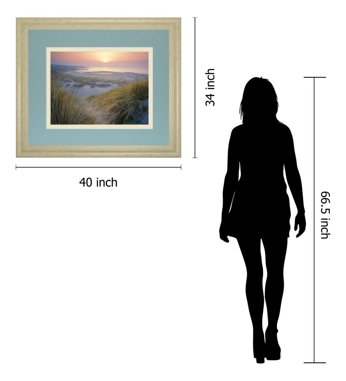 Budle, Misty Sunset By Joe Cornish 34X40 Framed Print
