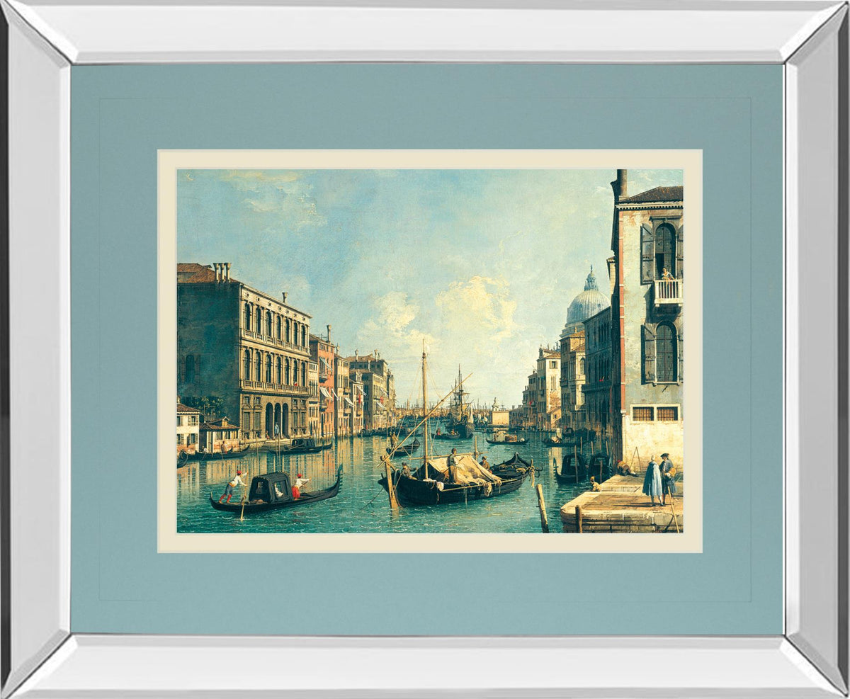 Mirrored Frame The Grand Canal, Venice The Rialto Bridge By Antonia Canaletto 34X40 Mirror Frame Print