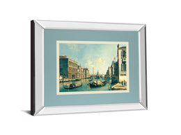 Mirrored Frame The Grand Canal, Venice The Rialto Bridge By Antonia Canaletto 34X40 Mirror Frame Print