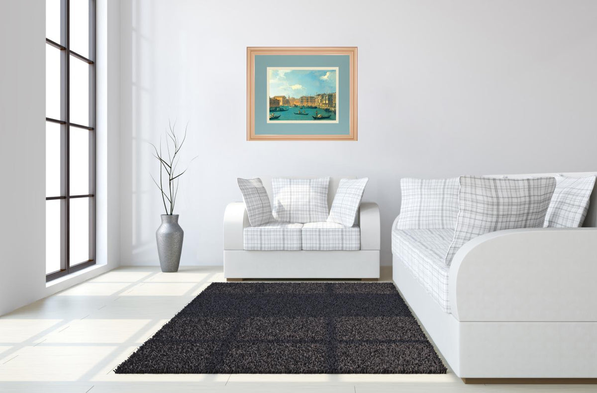 View Of The Canal Of Santa Chiara By Antonia Canaletto 34X40 Framed Print