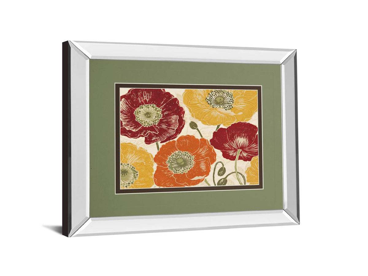 Mirrored Frame A Poppy'S Touch I Spice By Daphne Brissonnet 34X40 Mirror Frame Print