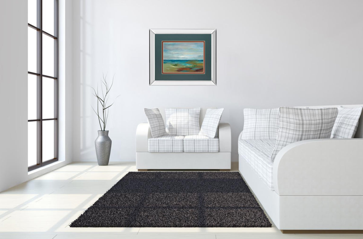 Mirrored Frame Wispy Clouds By Silvia Vassileva 34X40 Mirror Frame Print