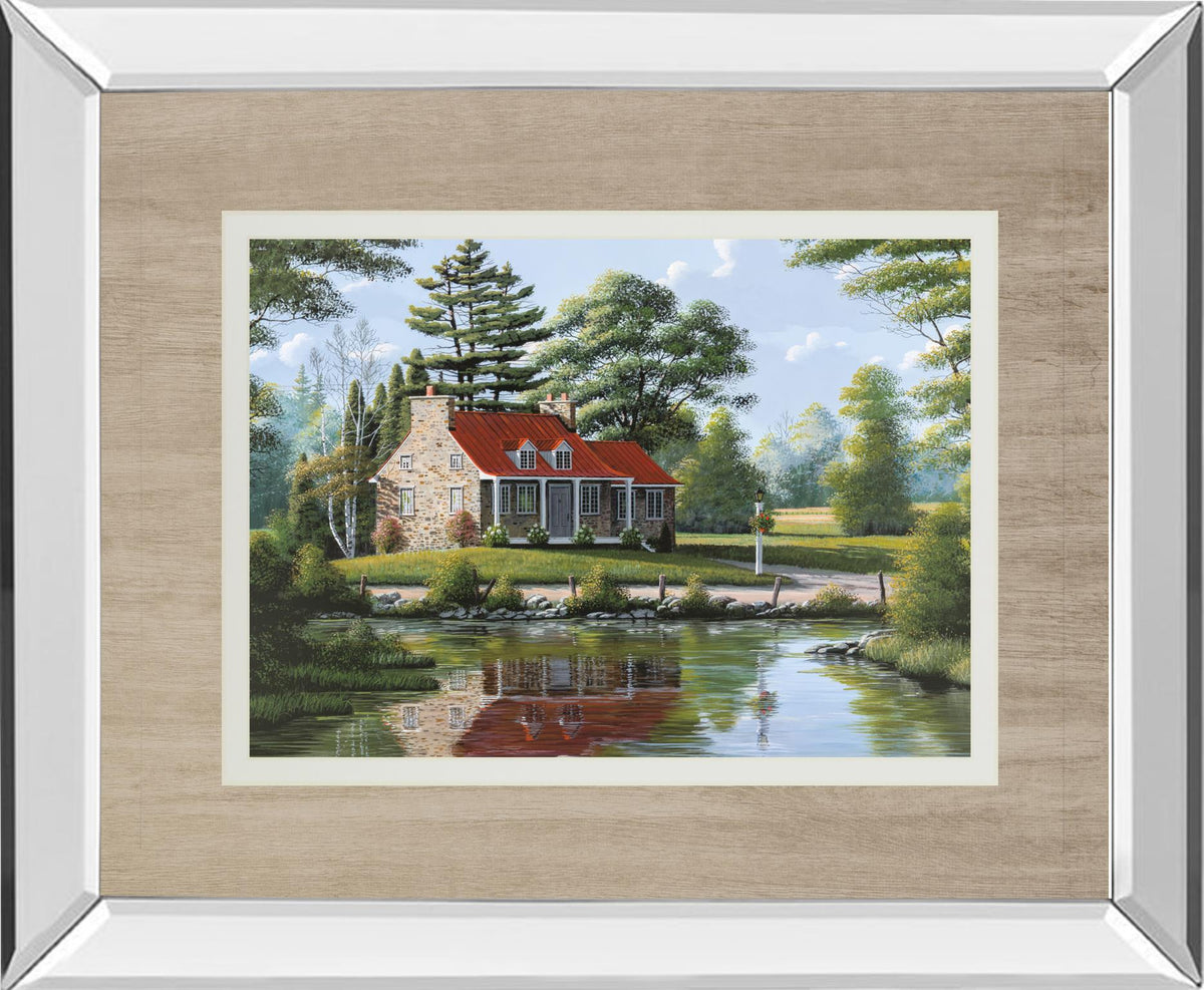 Mirrored Frame Summer Breeze By Saunders, B. 34X40 Mirror Frame Print