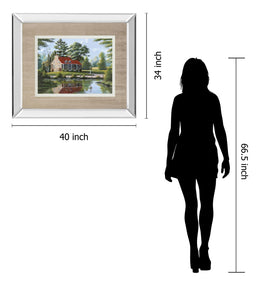 Mirrored Frame Summer Breeze By Saunders, B. 34X40 Mirror Frame Print