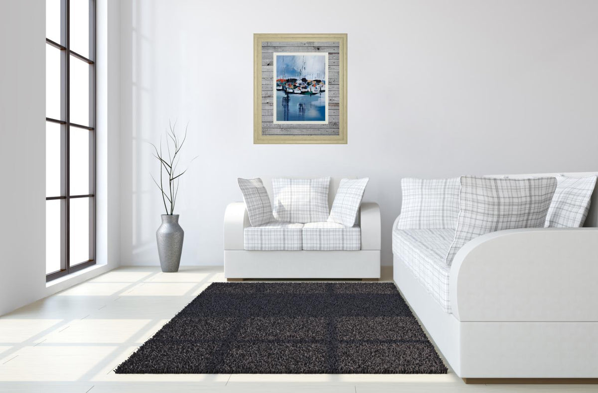 Docked By Fitsimmons, A. 34X40 Framed Print