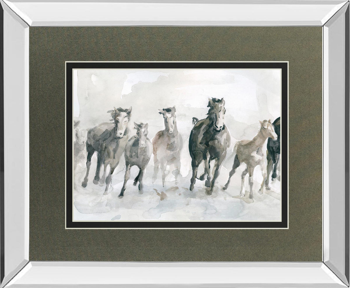 Mirrored Frame Running Wild By Carol Robinson 34X40 Mirror Frame Print