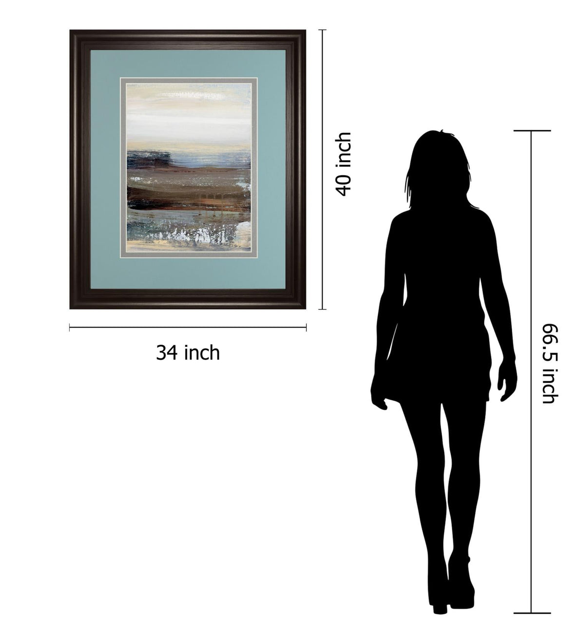 Hint Of Blue By Aerial Snow 34X40 Framed Print