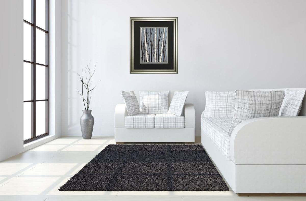 Birch Shadows By Eve 34X40 Framed Print