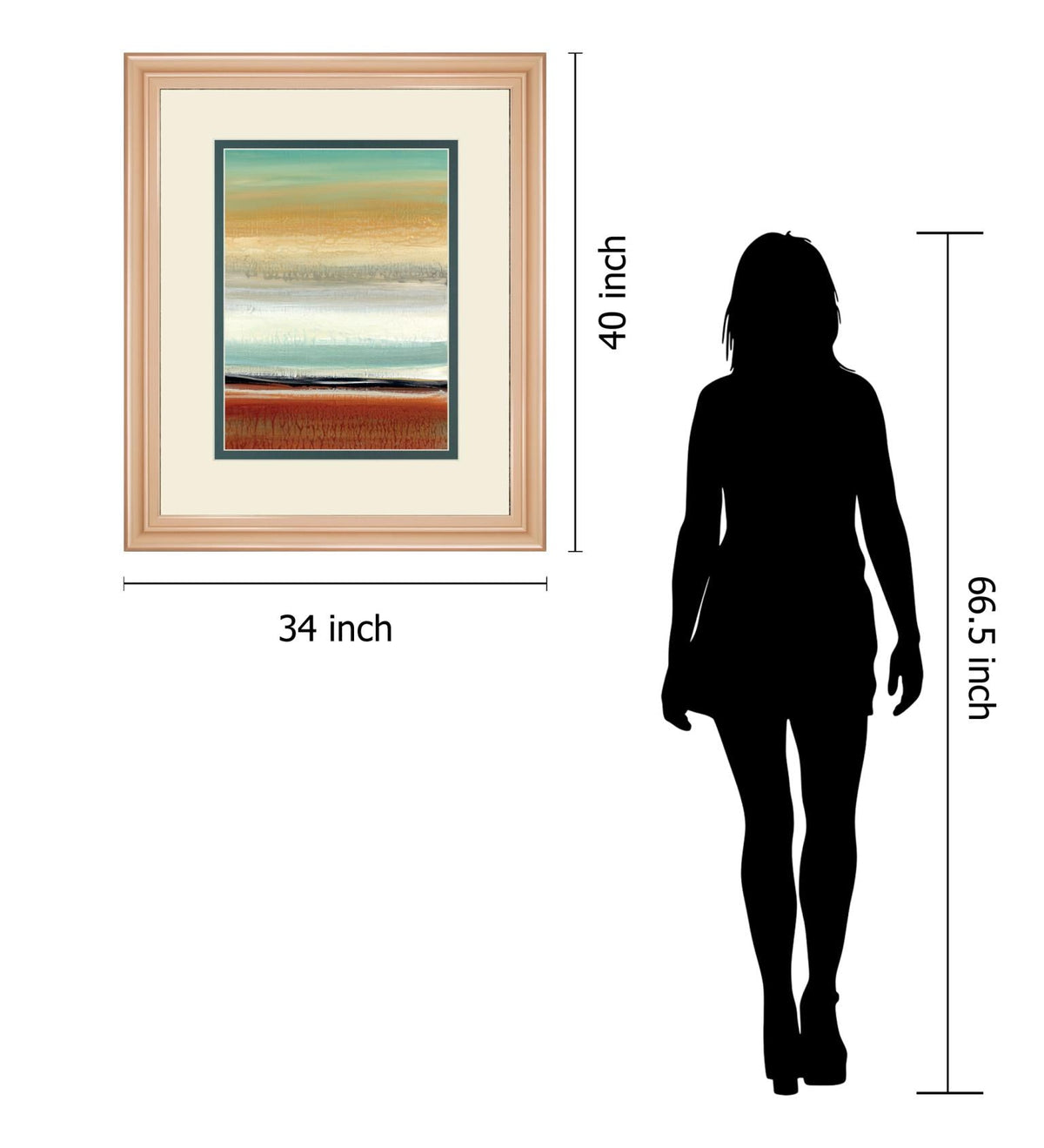 Horizon Lines Ii By Tesla, C 34X40 Framed Print