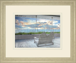 Swing At The Beach By Celebrate Life Gallery 34X40 Framed Print