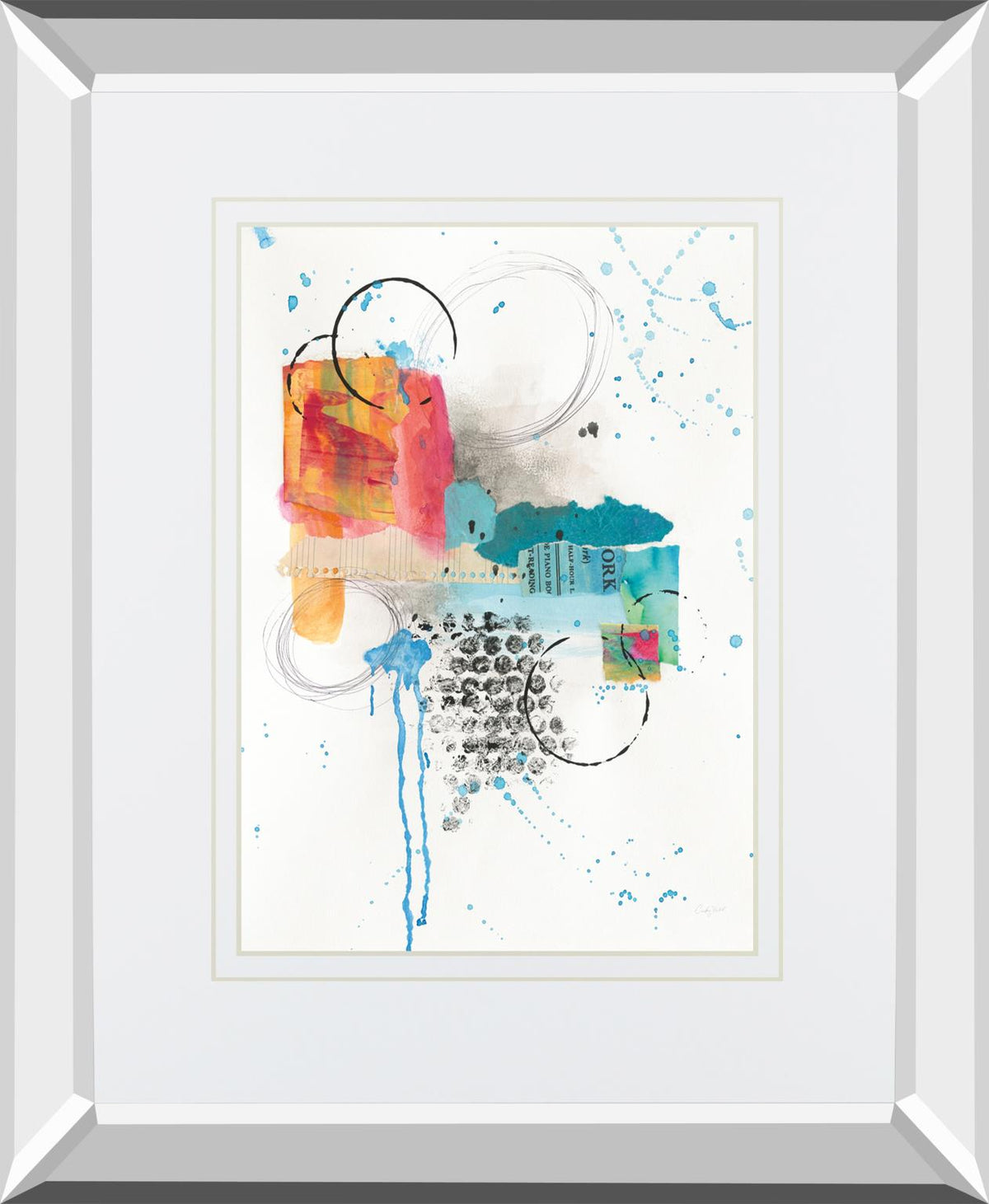 Abstract Skyline I By Courtney Prahl 34X40 Mirror Frame Print