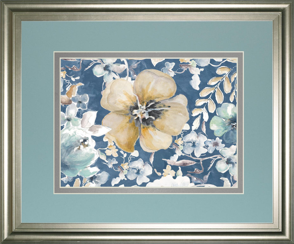 Indigo Beautiful I By Patriciapinto 34X40 Framed Print