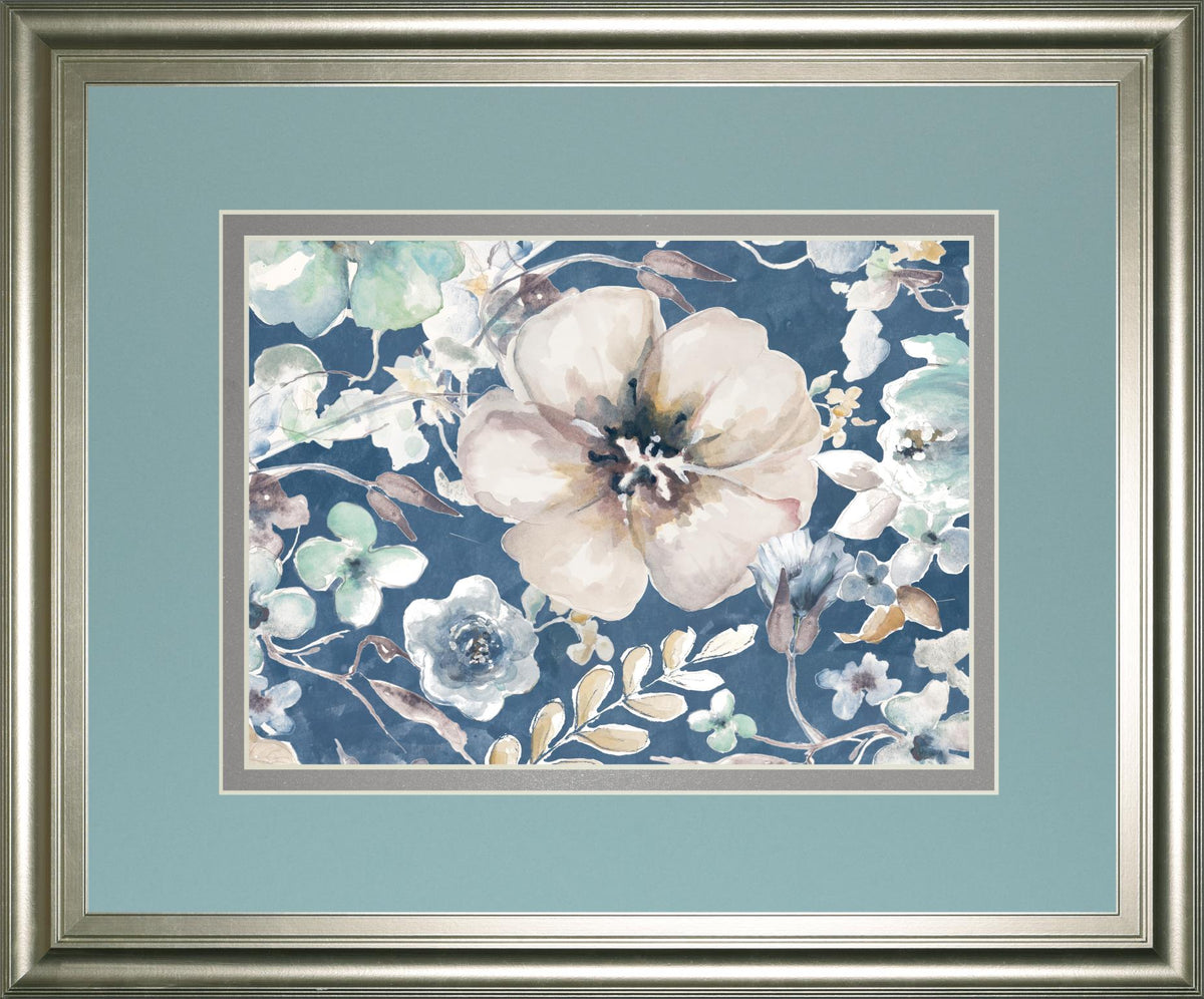 Indigo Beautiful Ii By Patricia Pinto 34X40 Framed Print