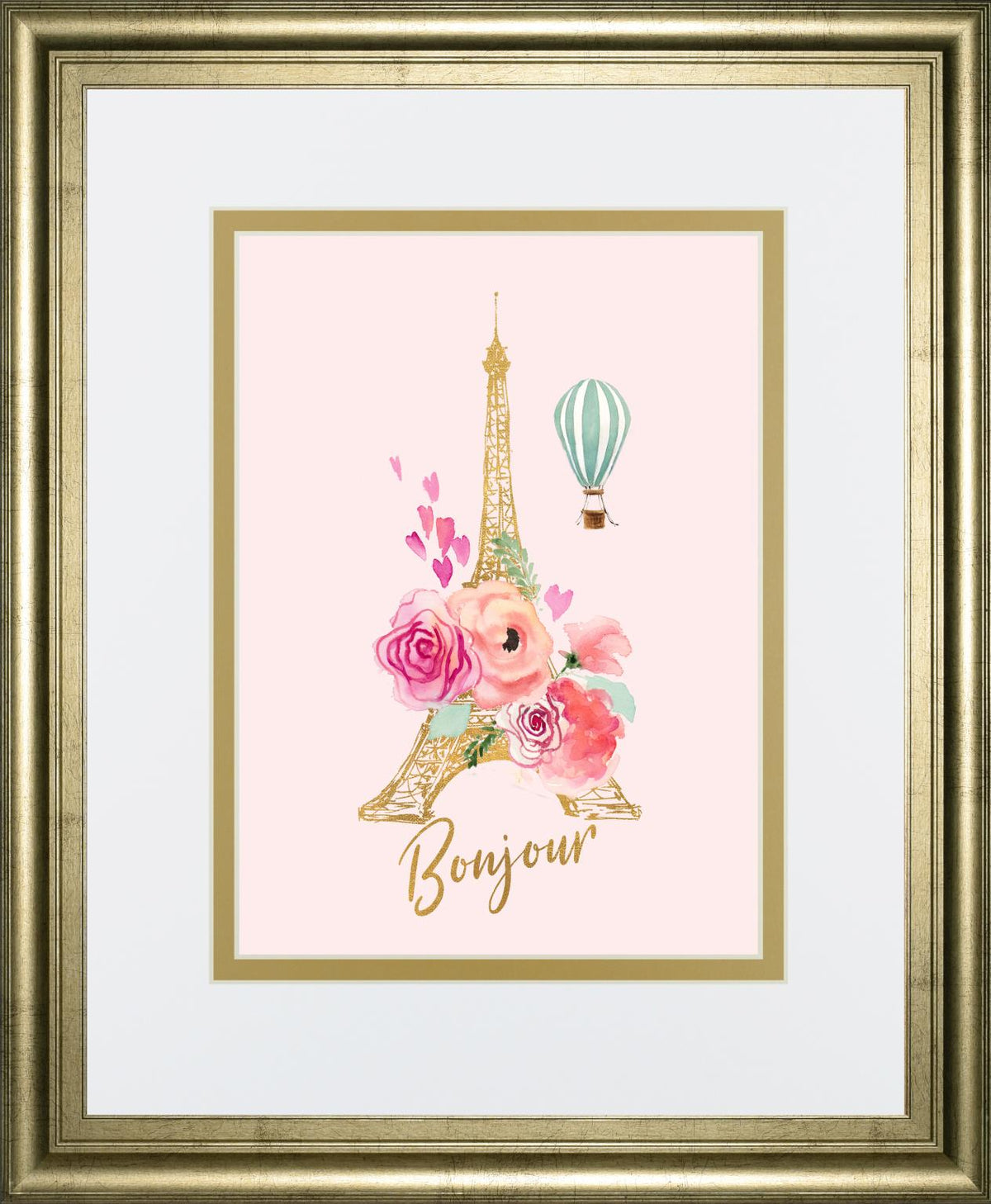Paris Bonjour By Lanieloreth 34X40 Framed Print