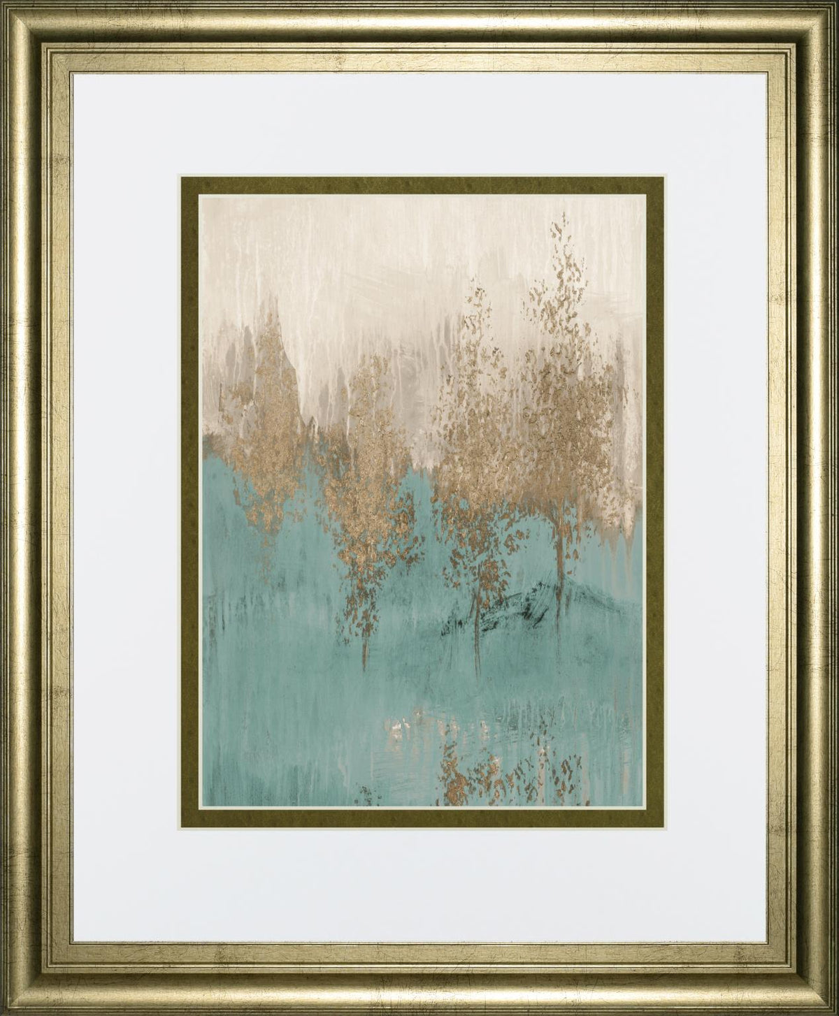 Through The Gold Trees Abstract Ii By Lanieloreth 34X40 Framed Print