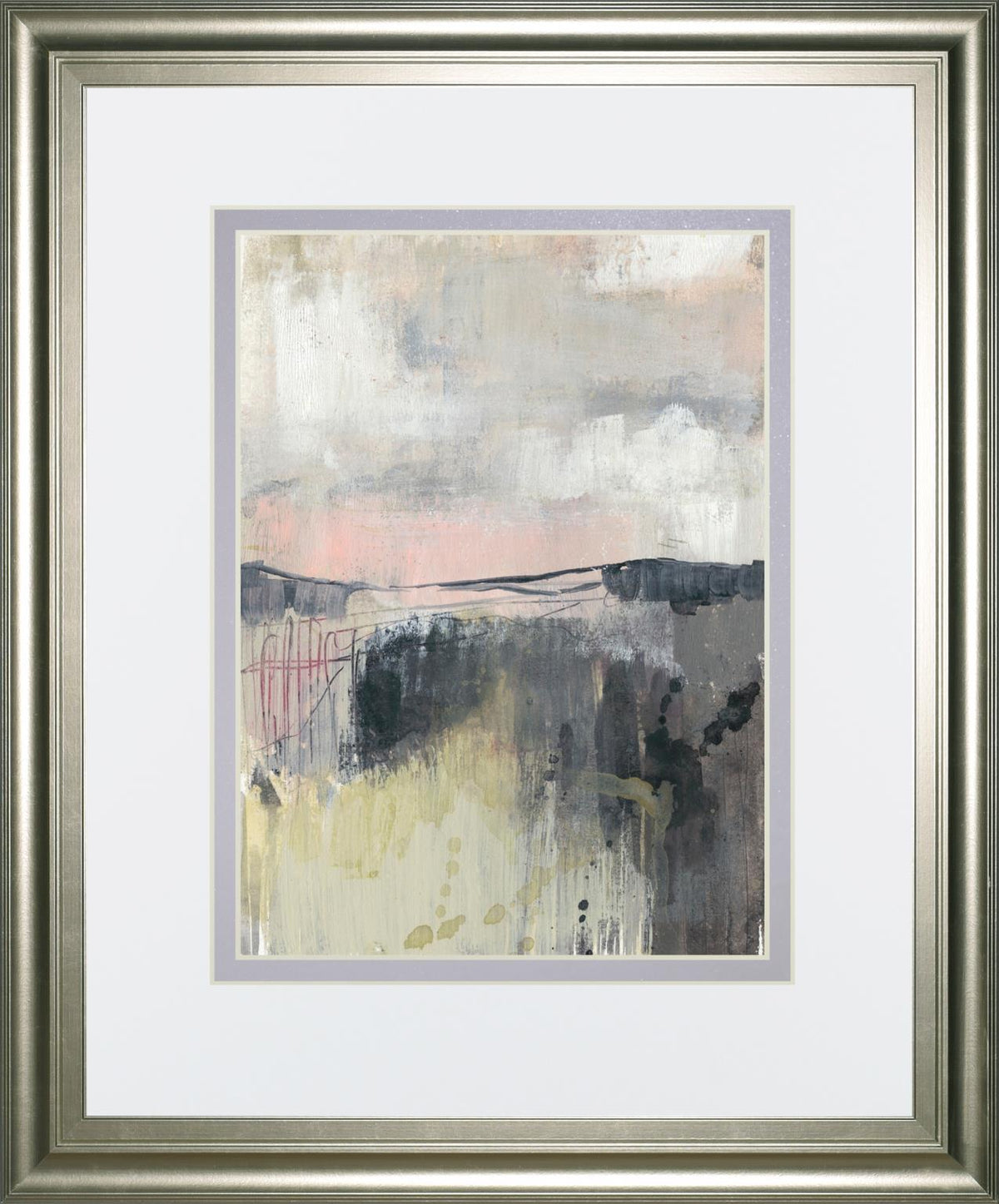 Blush Horizon I By Jennifer Goldberger 34X40 Framed Print