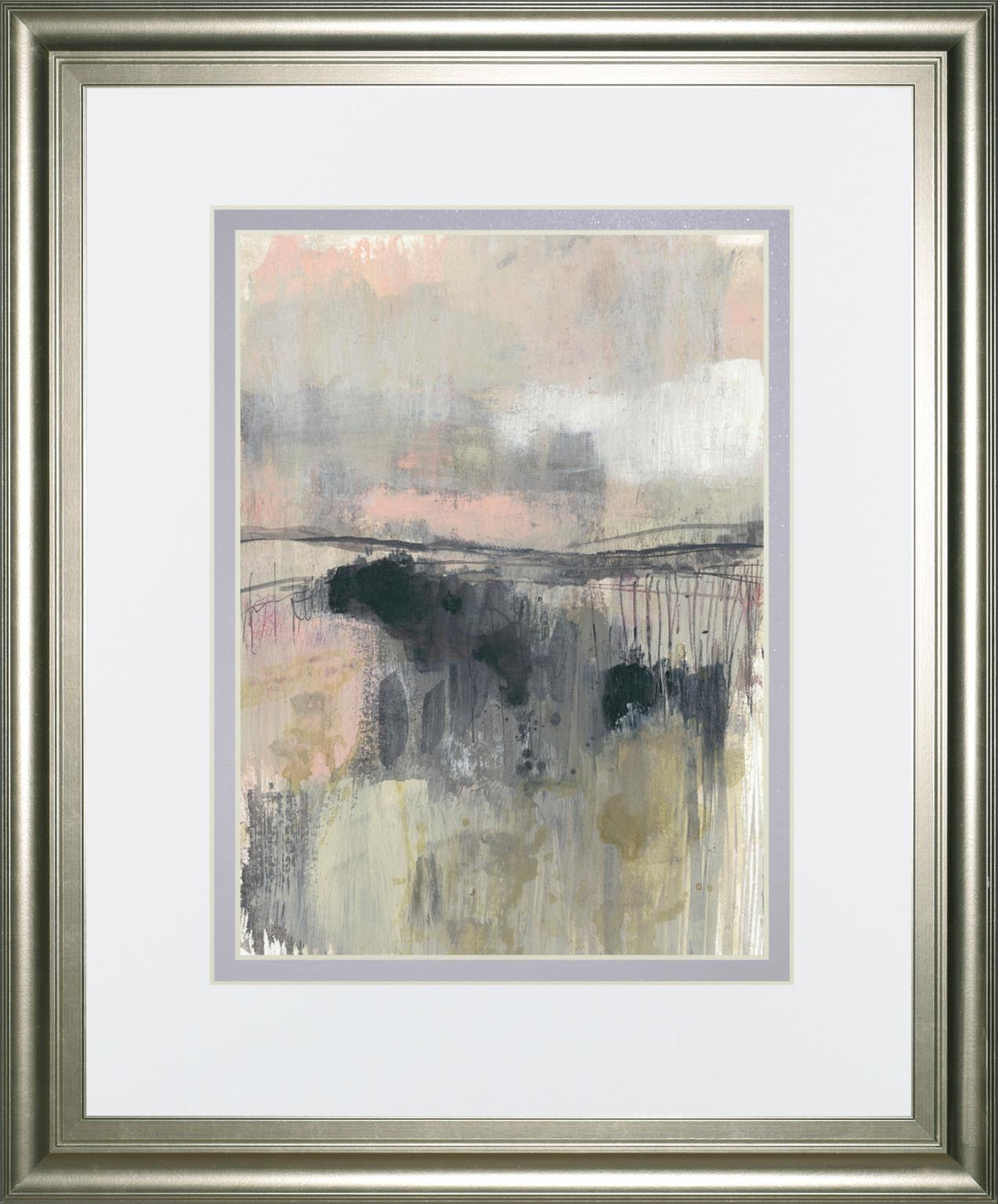 Blush Horizon Ii By Jennifer Goldberger 34X40 Framed Print