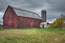 Red Barn (Framed) Giclee Canvas