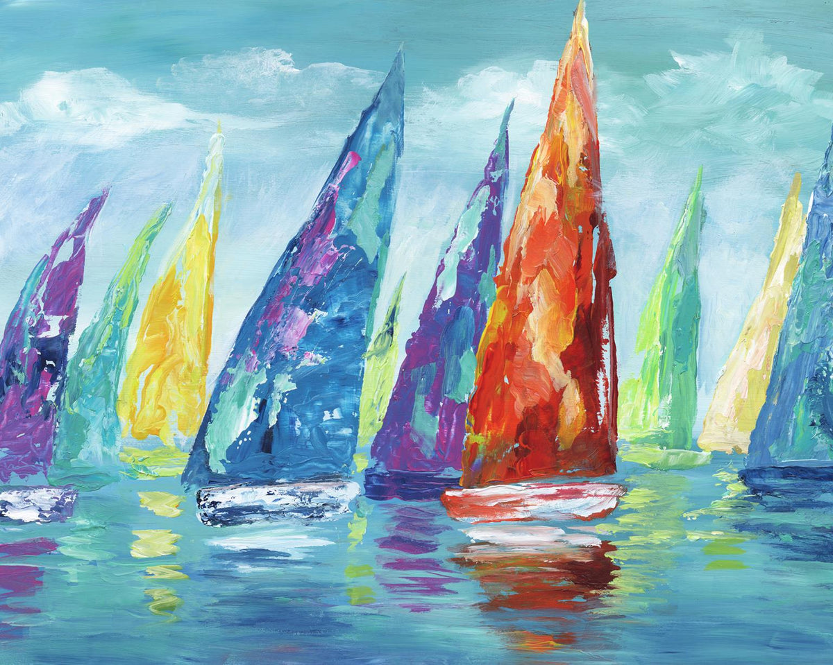 Fine Day Sailing Ii By Nan (Framed) Giclee Canvas