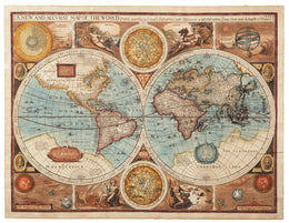 World Map (Framed) Giclee Canvas