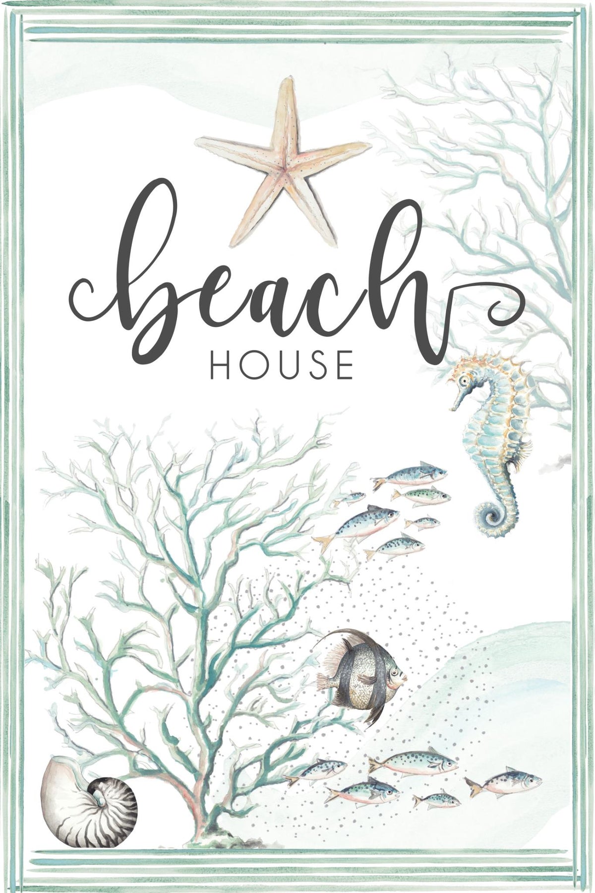 Beach House By Patricia Pinto (Framed) Giclee Canvas